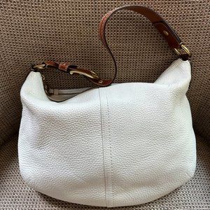 Coach Soho White Pebbled Leather Hobo Bag